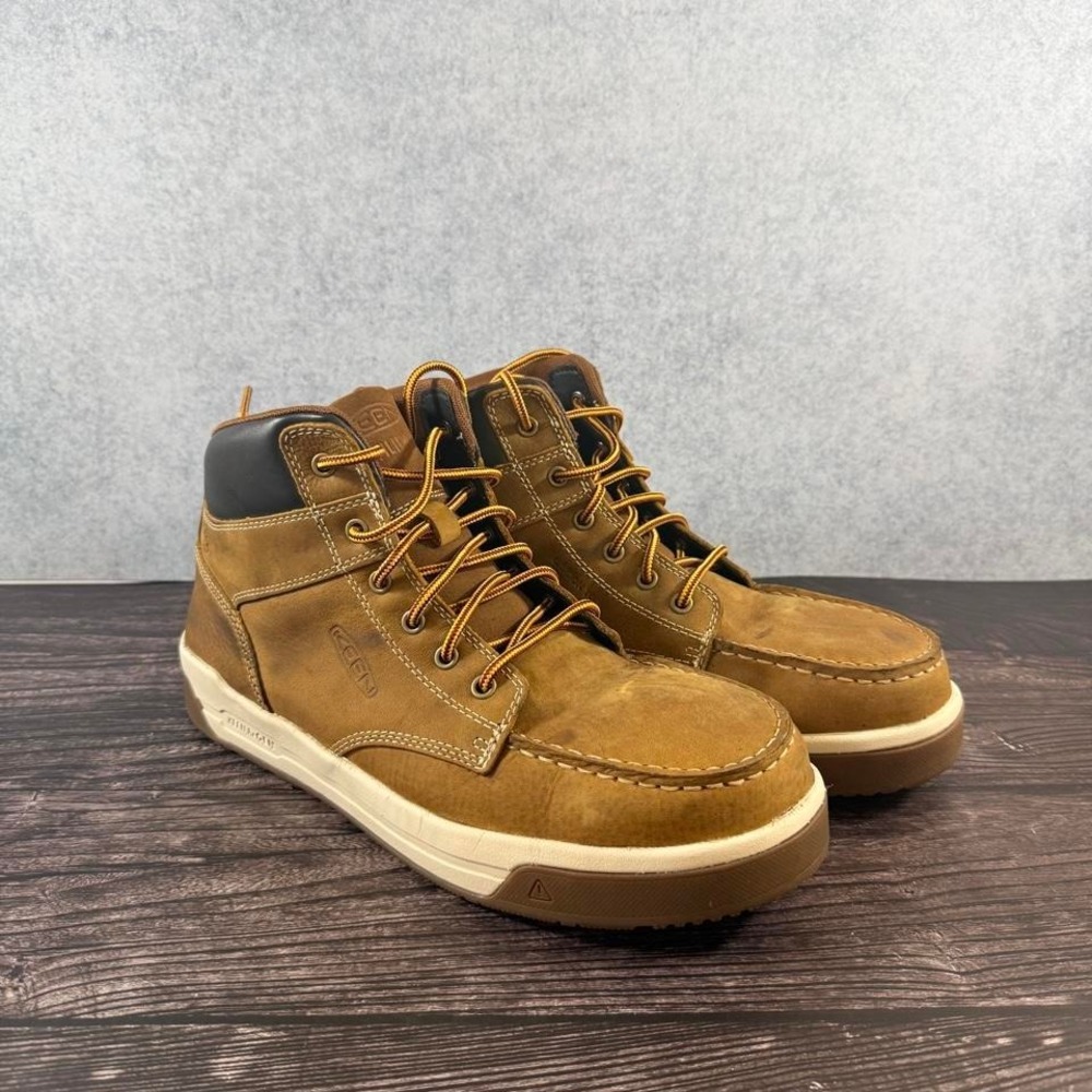 Men's Keen brown size 10.5 wide leather lace up boots Size US 10.5 EE - Picture 2 of 6